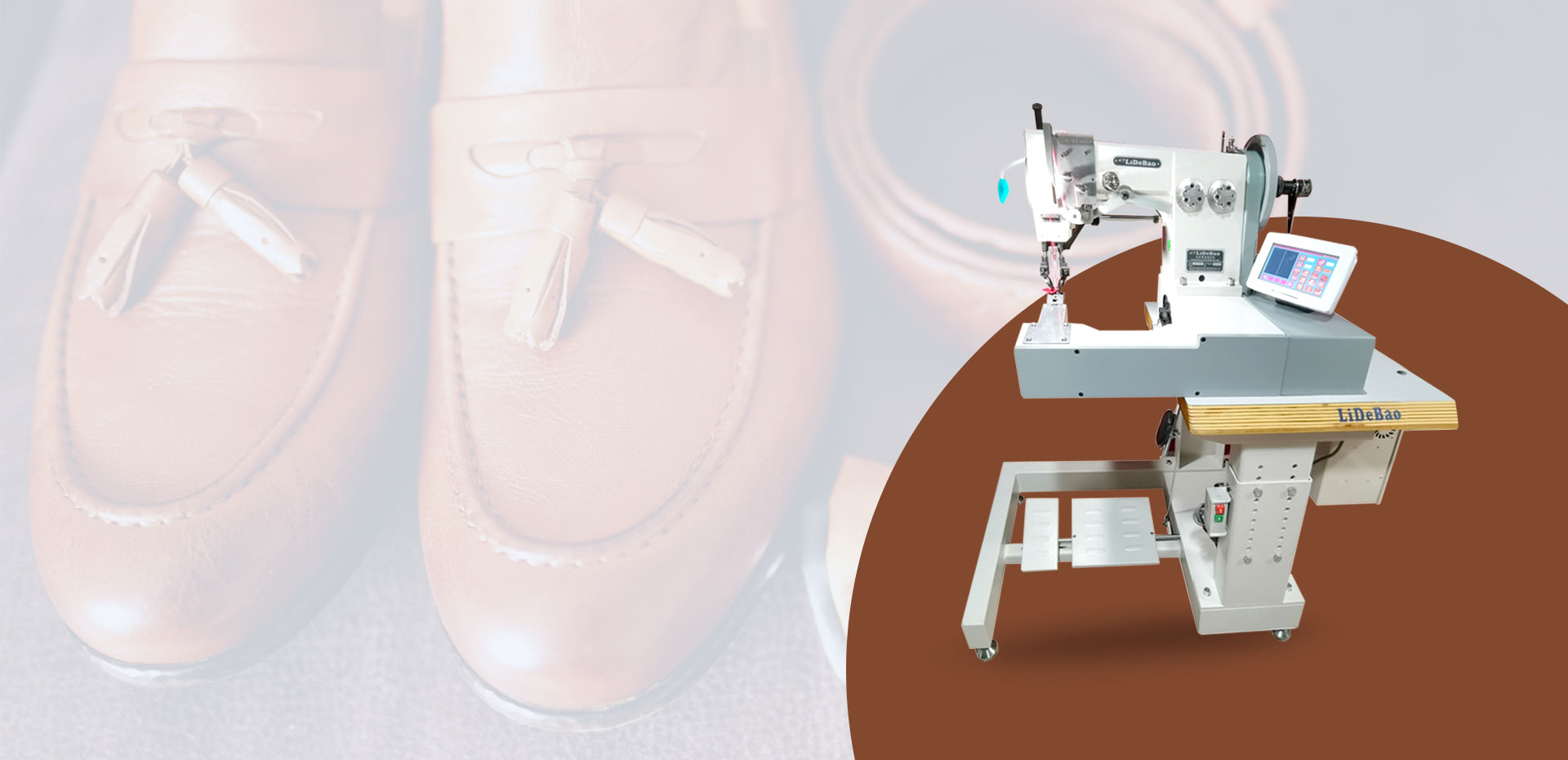 Fabrikant van mocassinpatronen naaimachines